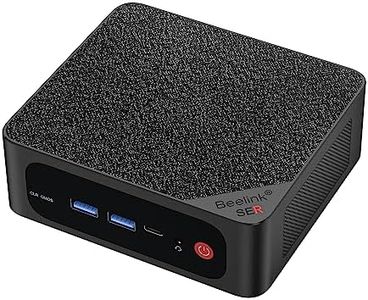 Beelink SER5 Mini PC with AMD Ryzen 7 5800H(8C/16T, up to 4.4GHz) Pre-in W11 Pro Mini Computer, 32GB DDR4 1TB NVMe SSD, 4K HD Triple Display HDMI/Type-C, BT 5.2