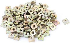 uxcell M3x5.5mmx2mm Zinc Plated Square Nuts Bronze Tone 100pcs