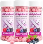 XyloBurst - Xylitol Mints | Sugar Free Breath Mints for Oral Health | Gluten Free, Vegan, Keto Friendly | Aspartame Free Mint | Berry | 200 Count Jar, 3-Pack