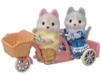 Sylvanian Families Tandem Cycling Set -Husky Sister & Brother-dollhouse playset 5637