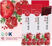 HAMCHOROK Rg+ Anti-Aging Korean-Beauty Pomegranate Collagen Jelly +Vitamin C&E 20g x42 Stick/ + Ginseng Concentrate for Immune Support, Skin, Hair, Nail & Joint (42)