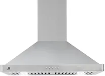 GarveeTech Wall Mounted Range Hood 30 Inch, Ducted/Ductless Convertible Duct, Kitchen Vent Hood with 3-Speed ​​Fan, Permanent Filter, LED Light, Stainless Steel Chimney Stove Vent