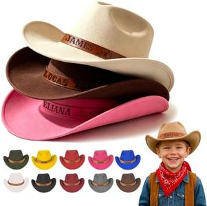 Custom Cowboy Hat Personalized Name Western Cowgirl Hats for Baby Toddler