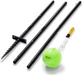 A11N Heavy-Duty Tetherball Set with Ball & Rope | Adjustable Pole at 4.7' -10.5' | Ideal for Backyard and Beach Fun | Pet-Friendly