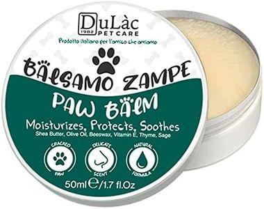 Dulàc - Dog Paw Balm 50ml, 100% Natural, Rich in Shea Butter & Vitamin E, Emollient & Protector, Soothes & Repairs Dry Cracked Pads, Prevents Licking