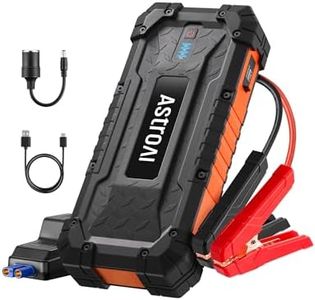 AstroAI S8 Ultra 4000A Car Battery Jumper Starter 24000mah Power Bank (12V DC and QC3.0 Output) for Up to 10.0L Gas & 8.0L Diesel Engines, Portable Jump Starter Box with LED Torch, Jumper Cable