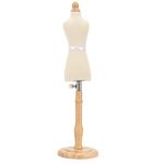 Female Dress Form Mannequin Torso, Mannequin Body Torso with Wooden Round Base Stand, Female Mannequin Torso for Sewing Dressmaker for Dress Jewelry Display Easy to Assemble