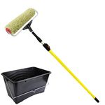 Bobcat 12" Heavy Duty Woven Acrylic Roller + Double Arm Frame +Extension Pole+Scuttle Home Improvement Painting Decorating