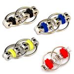 TOPWAYS® Flippy Chain Fidget Toy - Perfect for ADHD, Anxiety, and Autism - Bike Chain Fidget Toy Stress Reducer for Adults and Kids (4 Pack)