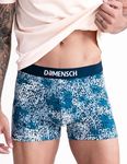 DAMENSCH Men's Deo-Cotton Deodorizing Printed Trunks- Pack of 1- Soft Chambray- Large