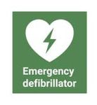 Emergency defibrillator Signage, Waterproof Sticker