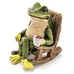 Miniature Frog Garden Statue - 2" Tall - Mini Outdoor Accessory Figurine for Fairy Garden