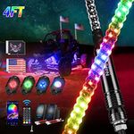 Nilight 2PCS 4FT RGB LED Whip Light