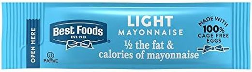 Best Foods Light Mayonnaise Stick Packets Easy Open, Made with 100% Cage Free Eggs, Gluten Free, 0.38 oz, Pack of 210