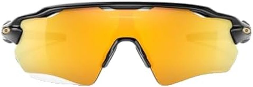 Oakley Mens OO9208 Radar Ev Path Rectangular Sunglasses, Polished Black/Prizm 24K Polarized, 38 mm