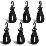 SAVITA 6pcs Kayak Paddle Clips, Nylon Boat Paddle Keeper Sup Paddle Holder Paddle Board Accessories Inflatable Kayak Paddleboard Accessories (Black)