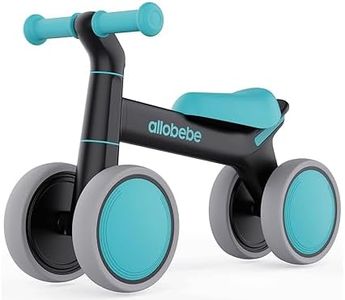 allobebe Baby Balance Bike, Toddler Bike for 12-36 Months Boys Girls, 4 Silence Wheels & Soft Seat, Ride on Toys for Toddlers 1-3, 1 Year Old Boy Birthday Gift
