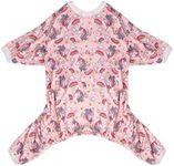 CuteBone Big Dog Clothes Pitbull Golden Retriever Post Surgery Suit Stretchy Calming Anxiety Pet Pajamas Shirts Shedding Suits Onesie for Medium/Large Sized Dogs Labrador Bully ZP08XL