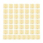 dophee 50Pcs Mini Box Hinges 16x13mm, Small Jewelry Box Hinges Retro Folding Butt Hinges Connectors with 200Pcs Mounting Nails for Crafts Wooden Box Dollhouse Door Cabinet Vintage Gift Box(Gold)