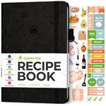 Clever Fox Recipe Book – Make Your Own Cookbook Blank Pages – Empty Notebook to Write in Recipes – Unique Cooking & Baking Gifts, A5, Black