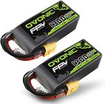 OVONIC 4s Lipo Battery 100C 1300mAh 14.8V Lipo Battery with XT60 Connector for RC FPV Racing Drone Quadcopter(2 Packs)