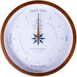 Tabic Planeteco Ocean Master Tide Clock - Stylish Home Decor Accessory with High-Low Tide Display - Elegant Wall Clock Design - Ideal for Planning Beach and Ocean Activities - Dark Stain