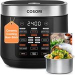 Cosori Micom Rice Cooker Maker 18 Functions, Steamer, Sauté, Slow Cooker, Multi Cooker, 50 Recipes, 24h Automatic Keep Warm & Timer,1000W, Nonstick Ceramic Inner Pot