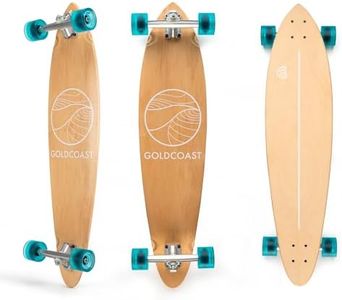 Goldcoast Classic Bond Pintail – 37.75" Canadian Maple Pintail Longboard Complete with 70mm Wheels & Precision Bearings for Smooth Cruising