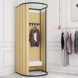 WUGCHDA Clothing Store Fitting Room, Portable Dressing Room for Boutique, Movable Changing Room with Shading Curtain, Temporary Mobile Prvacy Protection Dressing Room, 78 X 39 X 37in
