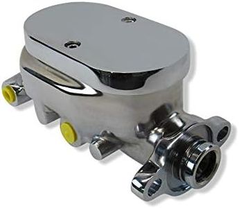 DEMOTOR PERFORMANCE GM Chrome Aluminum Power Brake Master Cylinder Smooth Top with 1 1/8" Bore