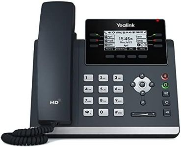 Yealink SIP-T42U Feature Rich IP Power Over Ethernet Corded Phone with Optima HD Voice Technology and 2.7 Inch LCD Graphical Display with Backlight (192 x 64 Pixel) - Black