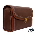 THE BIKERZ Leather | Side Bag For Motorcycle Bike Universal Bag/Saddle Waterproof/Side Royal Enfield / (Brown)