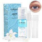 GEMERRY 60ML Lash Glue Remover for Clsuter Lashes Eye Makeup Remover Lash Glue Remover for Eyelash Extensions Eye and Lip Makeup Remover Alcohol-Free, Fragrance-Free, Latex-Free 12PCS DIY at Home