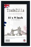 TradeZilla 11x9 inchPoster Frame in Black with Crystal Clear Perspex- (22.86 x 27.94) Solid MDF Wood Picture for Wall Mounting, Poster Frames in Horizontal or Vertical Format (Black)