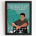 Craftolive FRIENDS Frame, Chandler Bing Framed Poster for Wall Decor, Room Decor, Home Decor, Gift Framed Poster, Wall Frame