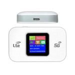 4G/5G LTE Wireless Dongle with All SIM Network Support with LCD Display | Plug & Play with up to 300Mbps WiFi Hotspot Router| 3000mAh Rechargeable Battery | Up to 10 Devices for Laptop,Tablet