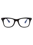 Velocity Blue Ray Protection Black Oval Frame Computer Eyeglasses For Men