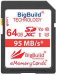 BigBuild Technology 64GB UHS-I U3 95MB/s Memory Card For Panasonic Lumix DMC TZ57, TZ57EB-K, TZ57EF, TZ57EG, TZ57EP K, TZ58, TZ70, TZ70EB-K, TZ71, TZ71EB K Camera