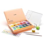HIMI Twin Cup Jelly Gouache Paint Set, 48 Colors 12g, Jelly Cup Design, Non Toxic Paint for Canvas and Paper, Art Supplies for Professionals (Peach Fuzz)