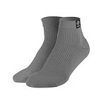 KUE Graduated Compression Socks | Women & Men|Formal, Sports, Biking, Running & Fitness|Improved Blood Circulation, Pain Relief, Recovery|Ankle Length|Single Pair|Black- S/M (L/XL, Grey)