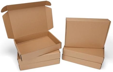 HORLIMER Lot de 6 Moyenne Boîte Carton d'expédition 28x20,4x5,1cm, Boîtes Postales pour l'emballage des Petites Entreprises, Carton de Livraison Pliable pour Expédition Postale, Marron