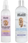 We Love Doodles Dog Cologne & Perfume and 4-in-1 Dog Shampoo, Conditioner & Detangler (Lavender) Bundle - Deodorant For Smelly Dogs & Shampoo for Goldendoodles, Poodles & Doodles Kit - Made In USA