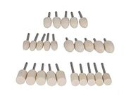 DIY Crafts Design # No 1, Pack Of 12 Pcs, 12 Pcs Wool Felt Point Mandrel Mounted Polishing Bits White Conical Fine Abrasive Rotary Tool Accessories Kit Fit DIY To(Design # No 1, Pack Of 12 Pcs)