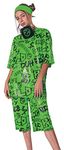 Billie Eilish Costume, Official Green Oversize Top and Shorts for Kids, Musical Artist Inspired Outfit (Child X-Large (14-16))