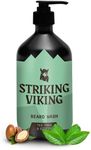 Striking Viking Beard Wash 17 oz Tea Tree with Biotin Scent - Beard Shampoo for Men - Deep Cleansing for all Beard Types - Beard Wash Tea Tree - Scent Free Beard Wash