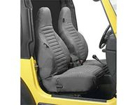Bestop® 29226-09 Charcoal Front High Back Seat Cover Set for 97-02 Wrangler TJ