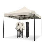 All Seasons Gazebos 3x3m Pop Up with Accessories | Heavy Duty, Fully Waterproof, High-Grade Materials (Cream)