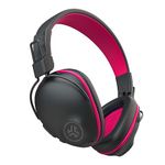 JLab JBuddies Pro Wireless Over-Ear Kids Headphones | 35+ Hour Battery Life | Built-in Volume Regulators for Safety | Share Mode | Folding | Adjustable | Noise Isolation | with Mic | Pink