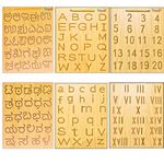 TOYJOS Wooden Tracing Board Combo Set for Kids | English, Maths, Kannada Alphabet Letters Engraved Double-Sided Learning Tool | Montessori Learning Writing Slate with Stylus Pen for Ages 2–5 Years