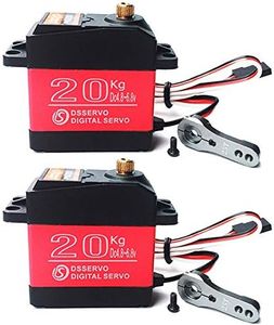 ANNIMOS Pack of 2 DS3218 Digital RC Servo Motor 20KG High Torque Full Metal Gear Waterproof for Baja Cars Robot DIY 270°